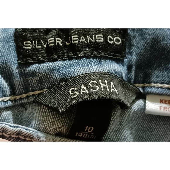 Silver Jeans co Girls Bundle light wash Sasha skinny & Tammy bootcut Both sz 10 - Picture 6 of 12